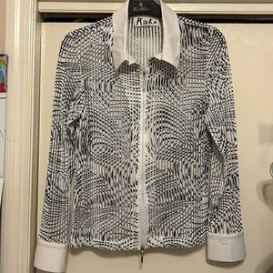 Mieka Black and White Blouse